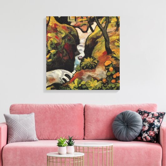 Forest Brook door August Macke  Expressionisme Canvas Afdruk (Insitu (Woonkamer))