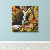 Forest Brook door August Macke  Expressionisme Canvas Afdruk (Insitu (Houten vloer))