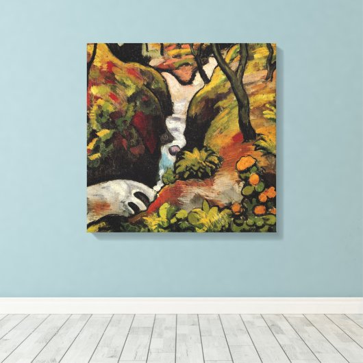 Forest Brook door August Macke  Expressionisme Canvas Afdruk (Insitu (Houten vloer))