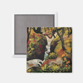 Forest Brook door August Macke  Expressionisme Magneet (Voorkant / Achterkant)