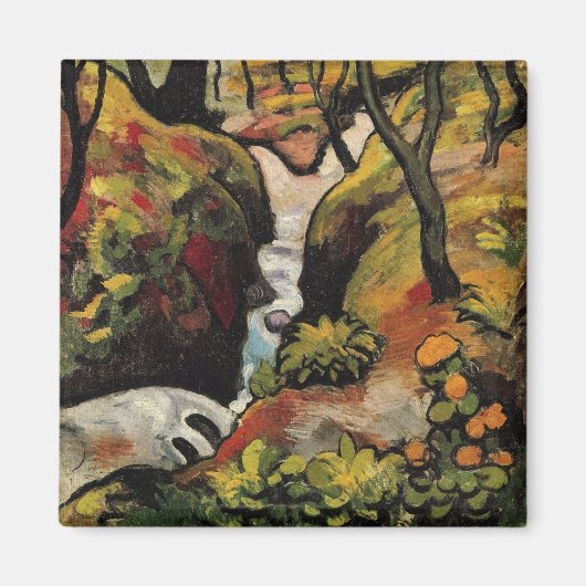 Forest Brook door August Macke  Expressionisme Magneet (Voorkant)