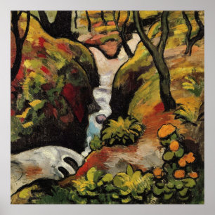 Forest Brook door August Macke Expressionisme Poster