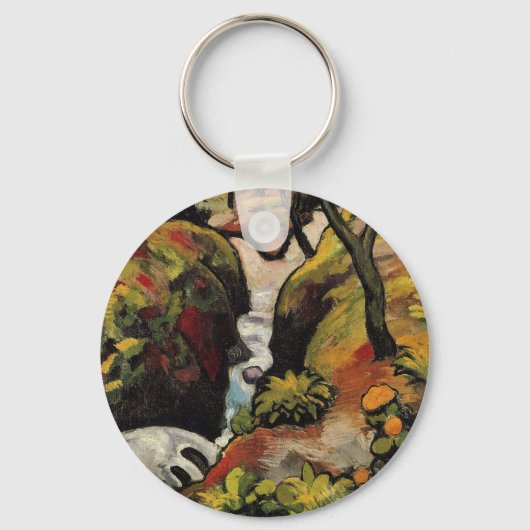 Forest Brook door August Macke  Expressionisme Sleutelhanger (Achterkant)