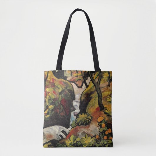 Forest Brook door August Macke  Expressionisme Tote Bag (Voorkant)