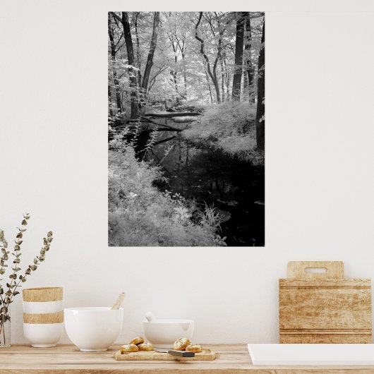Forest Brook-infrarood Poster (Keuken)