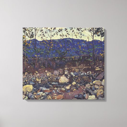 Forest Brook te Leissigen, Zwitserland (Landschap) Canvas Afdruk (Voorkant)