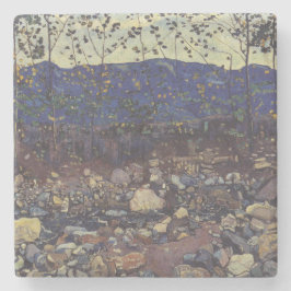 Forest Brook te Leissigen, Zwitserland (Landschap) Stenen Onderzetter