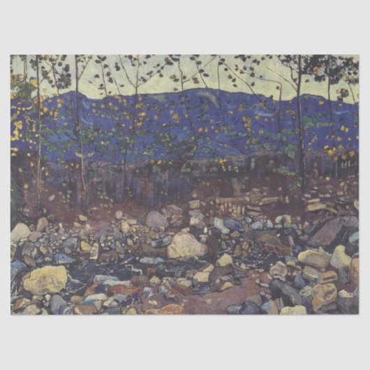 Forest Brook te Leissigen, Zwitserland (Landschap) Tissuepapier (Voorkant)