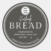 Forest Brown Bakery Sourdough Bread Logo Sticker (Voorkant)