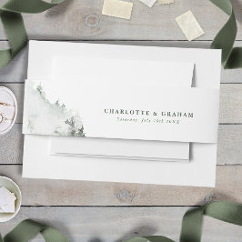 Forest bruiloft buik band uitnodigingen wikkel