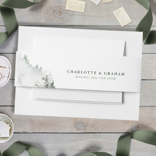 Forest bruiloft buik band uitnodigingen wikkel