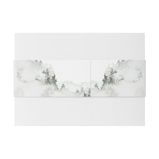 Forest bruiloft buik band uitnodigingen wikkel (Achterkant Voorbeeld)