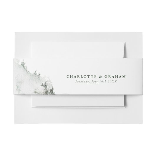 Forest bruiloft buik band uitnodigingen wikkel (Voorkant Voorbeeld)