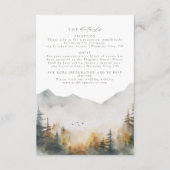 Forest bruiloft details invoegen Kaart (Voorkant)