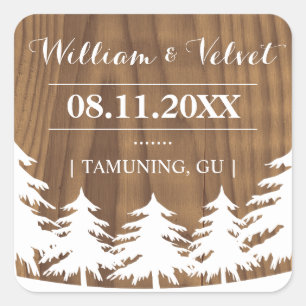 Forest bruiloft gunst Stickers