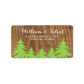 Forest bruiloft labels (Voorkant)
