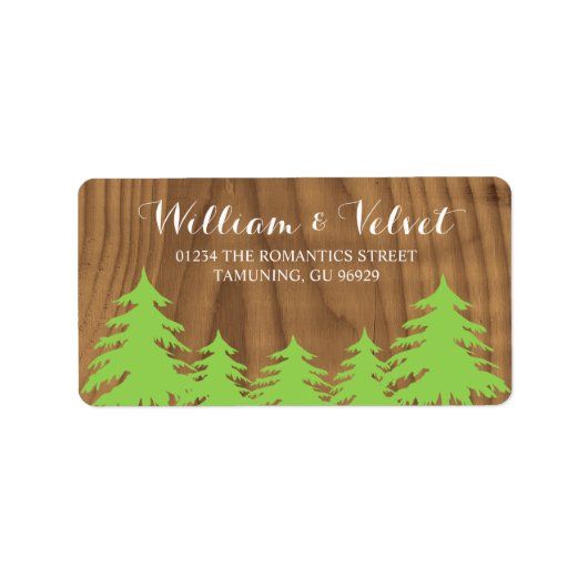 Forest bruiloft labels (Voorkant)