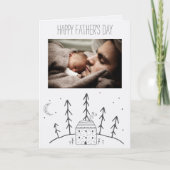 Forest Cabin Moon Vaderdag met foto Kaart (Voorkant)