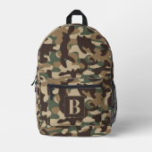 Forest Camo gepersonaliseerde monogram camouflage Bedrukte Rugzak (Voorkant)