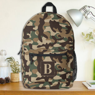 Forest Camo gepersonaliseerde monogram camouflage Bedrukte Rugzak