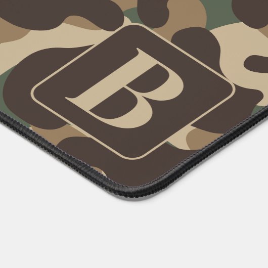 Forest Camo gepersonaliseerde monogram camouflage Bureaumat (Hoek)