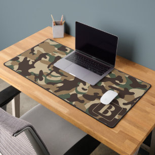 Forest Camo gepersonaliseerde monogram camouflage Bureaumat