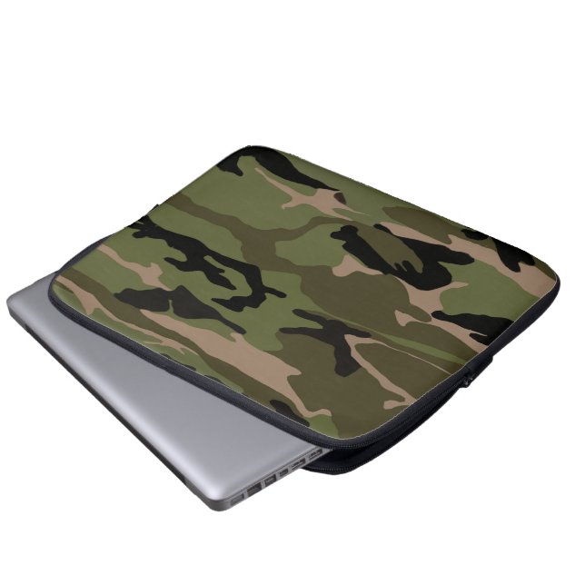 Forest Camo Laptop Sleeve (Voorkant onderkant)