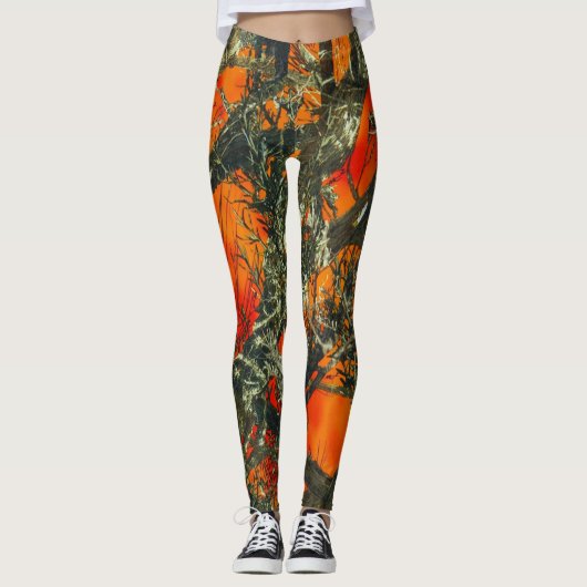 Forest Camo Pattern Leggings (Voorkant)