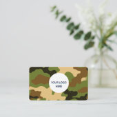 Forest Camo – Volledig  en gedurfd ontwerp Visitekaartje (Staand voorkant)