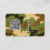 Forest Camo – Volledig  en gedurfd ontwerp Visitekaartje (Achterkant)