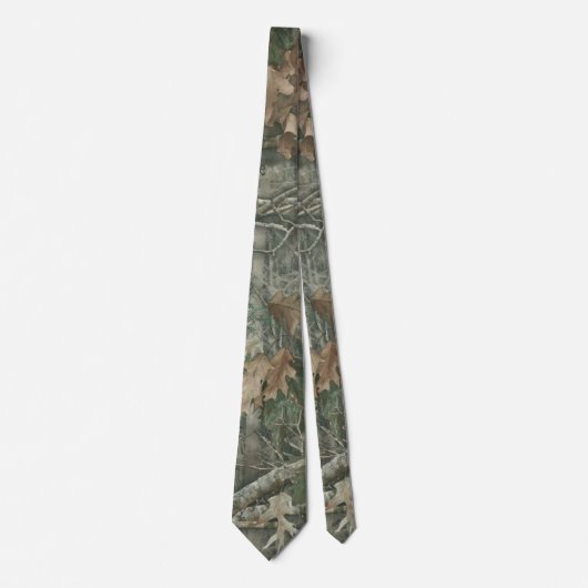 Forest Camo with Dry Leaves Pattern Stropdas (Voorkant)