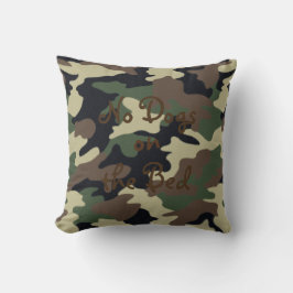 Forest Camouflage "Geen honden op het bed" Kussen