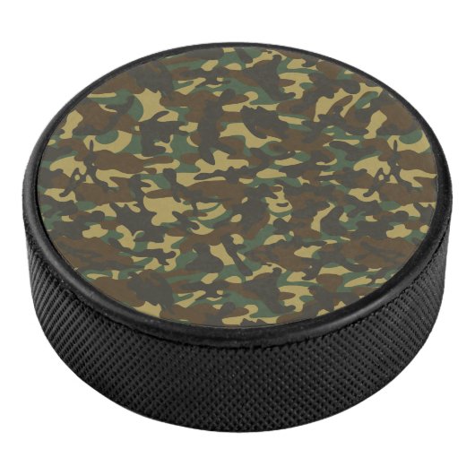Forest Camouflage Hockey Puck (3/4)
