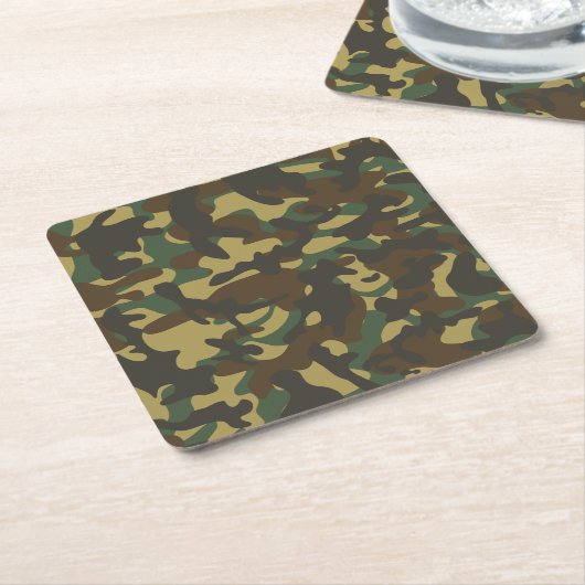 Forest Camouflage Kartonnen Onderzetters (Schuin)