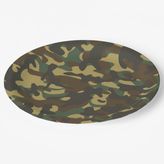 Forest Camouflage Papieren Bordje (Gekanteld)