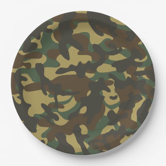 Forest Camouflage Papieren Bordje (Voorkant)