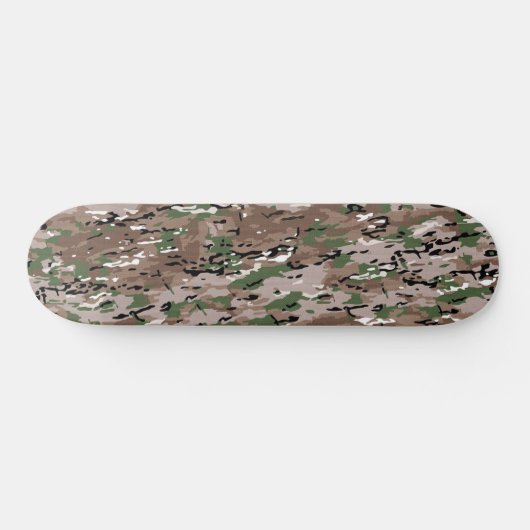 Forest Camouflage Tan Green Persoonlijk Skateboard (Horizontaal)