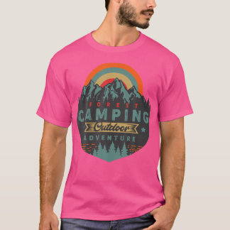 Forest Camping Natuur Wandelavontuur Love Camp V T-shirt