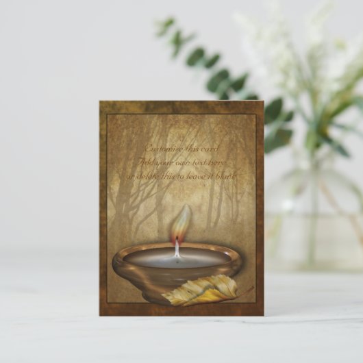 Forest Candle Briefkaart (Staand voorkant)