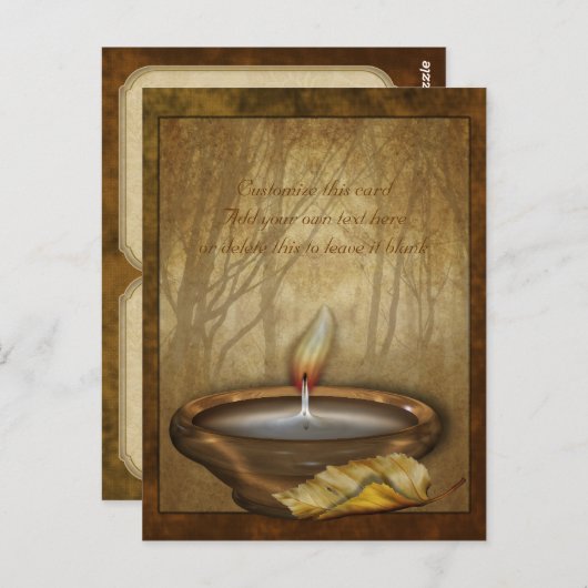 Forest Candle  Briefkaart (Voorkant / Achterkant)