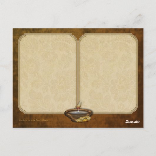 Forest Candle  Briefkaart (Achterkant)