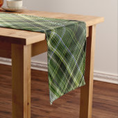 Forest Canopy Green Cream en Plaid Korte Tafelloper (Voorbeeld)