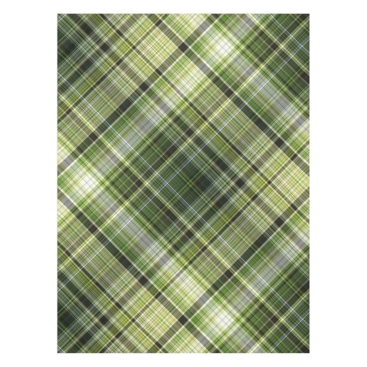 Forest Canopy Green Cream en Plaid Tafelkleed (Voorkant)