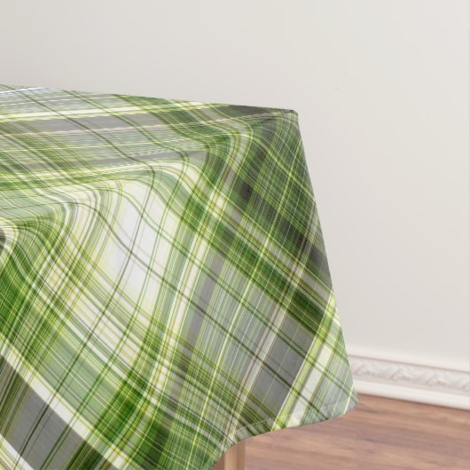 Forest Canopy Green Cream en Plaid Tafelkleed (Voorbeeld)