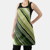 Forest Canopy Green en Cream Stripe Schort (Insitu)