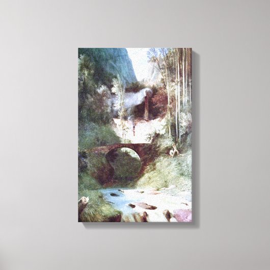 Forest Canyon (door Carl Blechen) Canvas Afdruk (Voorkant)