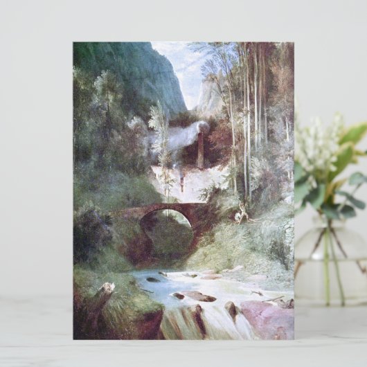 Forest Canyon (door Carl Blechen) Kaart (Staand voorkant)