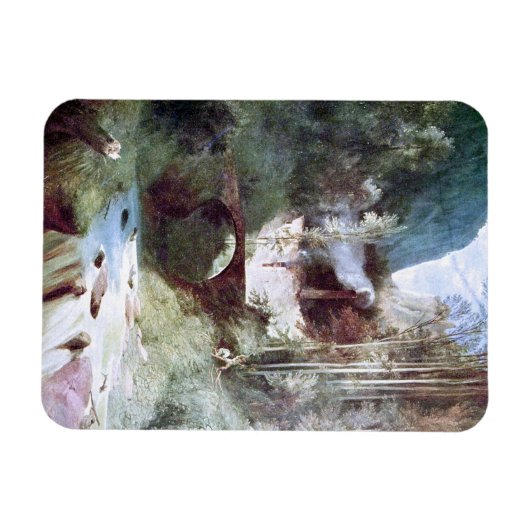 Forest Canyon (door Carl Blechen) Magneet (Horizontaal)