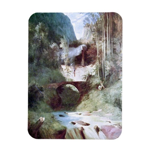 Forest Canyon (door Carl Blechen) Magneet (Verticaal)