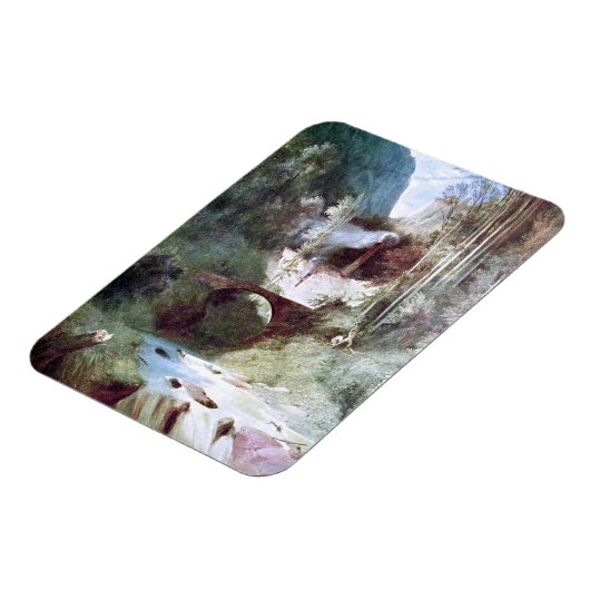 Forest Canyon (door Carl Blechen) Magneet (Linkerzijde)